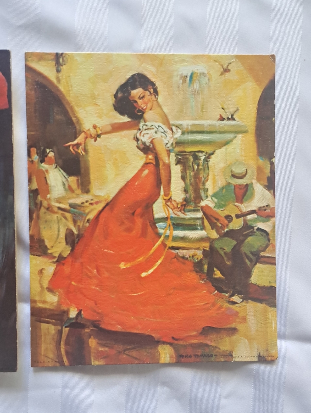 Flamenco Dancer Art Print with Bold Red Skirt